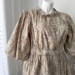 Anthropologie Let Me Be Celeste Fish Print Peasant Puff Sleeves Mini Dress 14 Photo 5