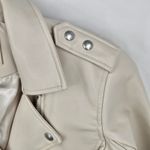 Free People x Blank NYC Vegan Moto Jacket Ivory Cream Size XS Photo 8