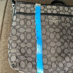 Coach Classic Signature Jacquard Crossbody Bag in black/gray with adjustable leather strap Photo 5