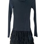 Theory  Archan Black Drop Waist Dress Photo 3