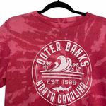 Outer Banks | bleached tie dyed tee shirt. Custom bleached. Open to offers!❤️ Red Size M Photo 2
