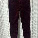 Paige Hoxton Ankle Slim Corduroy Pants Size 27 Dark Currant Wine Photo 3