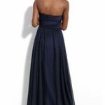 Monique Lhuillier Ruffle Evening Gown, Navy Blue, Size 4 Photo 4
