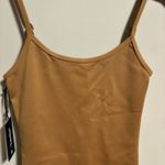 Aritzia NWT TNA TnaGLOSS™ Rhythm 7" Romper in Caramelized Brown- Size Small Photo 5