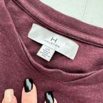 H by Halston  Long Sleeve Cotton Tshirt Maroon Size Large Photo 6