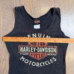 Harley Davidson Womens Black Genuine Motor Cycles Tank Top Racine WI Photo 2