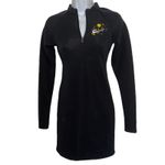 Nike ‎ Women's Long Sleeve Half Zip Black Dress Floral Swoosh NWT $80 Size XS Photo 1