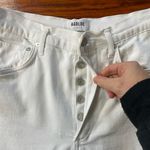 AGOLDE Riley High Rise Straight Crop Raw Hem Jeans in Blurred White - Sz 29 Photo 8