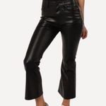 Dear John Jeanne Flare High Rise Cropped Flare Pants Vegan Leather Black Photo 0