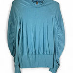 Kiya Tomlin Blue Scrunched Sleeve Sweatshirt Size S Photo 0