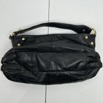 B Makowsky Genuine Black Leather Tote Large Shoulder Bag Purse Gold Hardware Photo 11