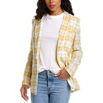 Rag and Bone  Margot Plaid Blazer in Yellow 6 Womens Jacket picnic Photo 10