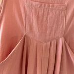 BUTTON STRAP POCKET BOHO PINK BLUSH WIDE LEG SLEEVELESS COTTON Y2K SZ M #2105 Pink Size M Photo 8
