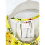 Shoshanna  Candela Yellow Floral Print High-Low Ruffle Flutter Midi Dress Size 6 Photo 6