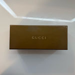 Gucci  Dark Brown Sunglasses with Gold Logo Photo 3
