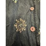 Vtg 90s New Direction Jean Denim Pastel Embroidered Snowflake Jacket Womens Sz L Blue Photo 4