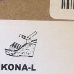 Indigo rd. Women's White Francesca’s Interlaced Strap Wedge Cork Sandals Size 10 Photo 5