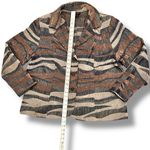 Lane Bryant Vintage  Blazer Zebra Striped Tapestry Jacket Size 22/24 Earth Tones Photo 5