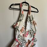 Lane Bryant  Dress Halter Cross Neck Tiered Maxi Tropical Palm NWT Plus Sze 18/20 Photo 5