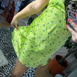 ZARA  Floral Spaghetti Strap Mini Slip Dress Lime Green XL Photo 2