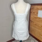 Madewell  Denim Button Front Square Neck Mini Dress in Tile White 0 NF931 Jean Photo 2