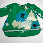 Yumi Kim  100% Silk Printed Top Womens Size Medium Green Blue White NEW‎ Photo 6