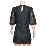Sézane Gabin Guipure Embroidered Lace Mini Dress, Black, FR34/US2 Photo 9