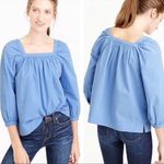 J.Crew ✨HP✨ Factory Teal Square Neck Peasant Top✨ Photo 1