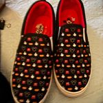 Disney  Black Slip-Ons with Mickey Icons excellent condition size 9 Photo 1