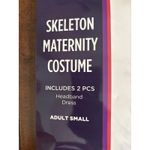 Women’s Skeleton Maternity Halloween Costume Dress Size Small New Black Photo 3