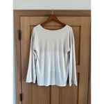 POL Baby Pink Textured Wool Blend Hi-Low V-Neck Long Sleeve Shirt Women’s Small Photo 5