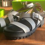 Sam Edelman Eleanor white leather ankle strap platform chunky buckle sandals Photo 2