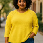 Loft  Womens Sweater Size XXL‎ Ann Taylor Gold Mustard Pullover Textured NEW Photo 0