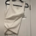 L.L. Bean Size S White Scoop Neck Cotton Stretch Tank Top Photo 5
