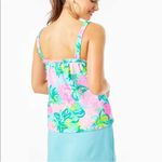 Lilly Pulitzer JIA BLUE IBIZA Floral Pink Print Sleeveless Top Photo 2