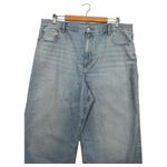 American Eagle New Jeans Womens 20 35W Blue Curvy Baggy Straight High Rise Boho Photo 5