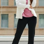 Betabrand  Brown Plaid Dress Yoga Pants Photo 0