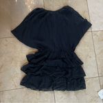 Jenny Han Navy 100% Silk Mini Layered Dress Sz XS Blue Photo 4