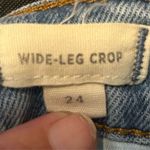 Madewell  Women's Wide Leg Crop Jeans Blue Size 24 Exposed Button Photo 14