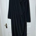 Vintage Henry Lee Women's Black Long Sleeve Grunge Rhinestone Bow 80s Dress 8 Photo 0