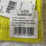 Good American New Women’s Crinkle Scoop bra in electric yellow001 size L/XL Photo 2