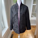 Vintage Purple Black Chinese Embroidered Silk Bed Jacket Handmade Reversible Photo 11