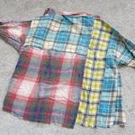 BDG Robbie Spliced Flannel Button-Down Shirt NWT Photo 1