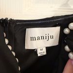 Maniju Black Strapless Dress with Pearl Accents Photo 1