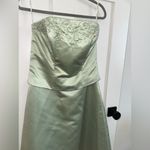 Pinky & Me size 10 light sage green strapless formal dress, prom, EUC, beaded Photo 2