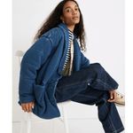 Madewell  Indigo Terry Sweatshirt Puffer Coat Size XXS Photo 10