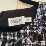 Eliza J  Black White Black Fringe Tweed Sleeveless Lined Dress size 14 Photo 5