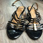 Sofft Black Strappy Leather Wedge Sandals Size 10 Medium Photo 8