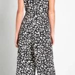 Modcloth Jumpsuit Cropped Bold Nation Snow Leopard Animal Print Black White 4 Photo 1