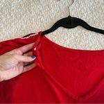 Love by Design ✨  Red Ruffle Sleeve Cropped Knit Sweater Small Photo 8